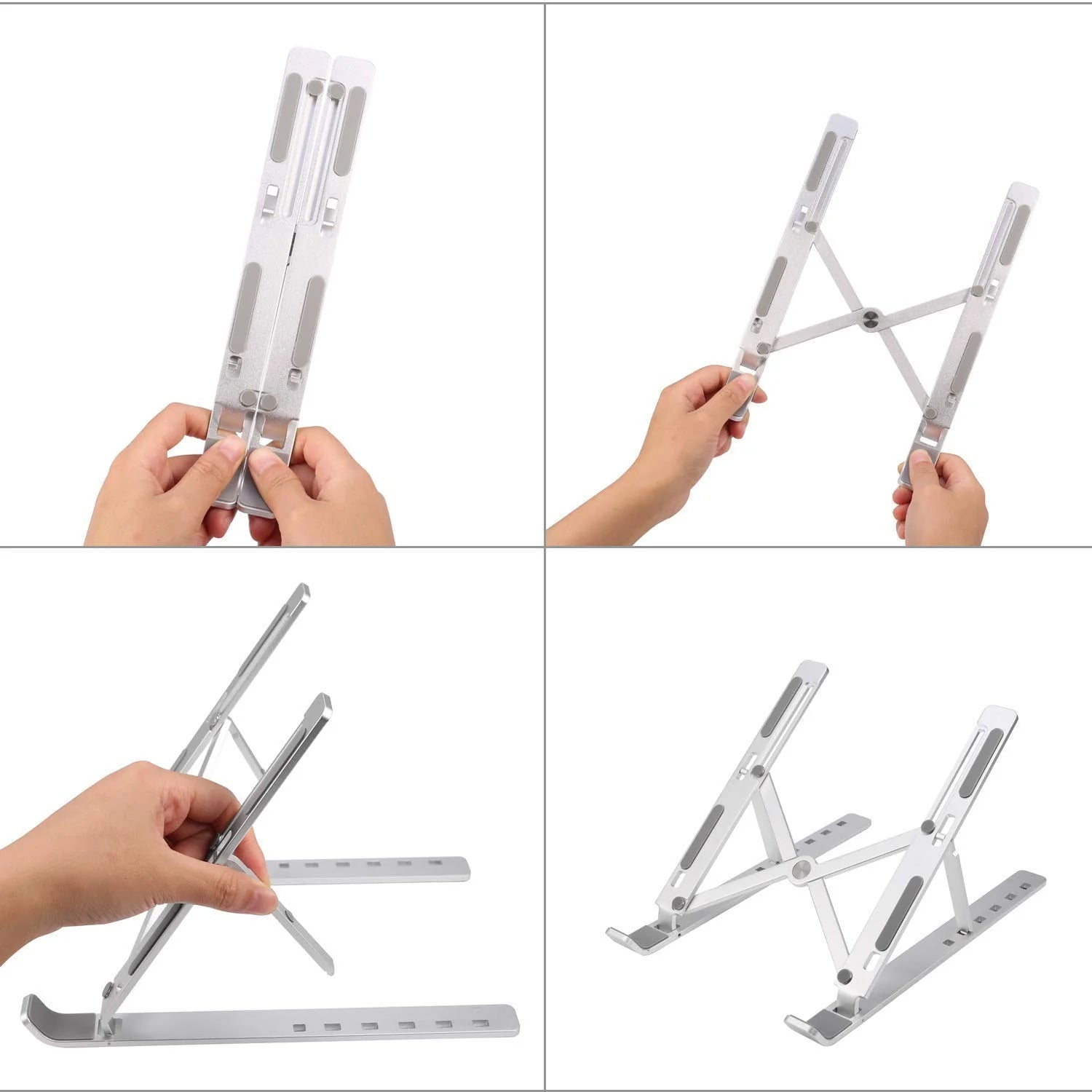 Metal Portable Laptop Stand, with 7 Adjustable Angles (1 Pc) Metal Portable Laptop Stand, with 7 Adjustable Angles (1 Pc)